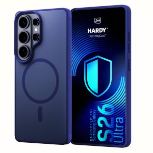 Husă fumurie cu MagSafe pentru Samsung Galaxy S26 Ultra – 3mk HARDY® Hazy MagCase™ Blue