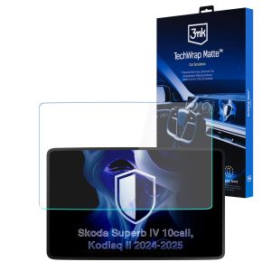 Folie de protecție mată pentru ecranul de navigație pentru Skoda Superb IV 2024- 13" – 3mk TechWrap Matte™ Center Display