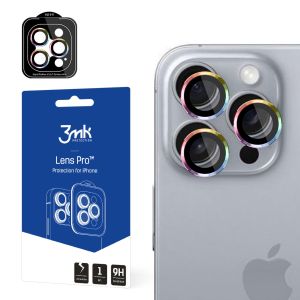Sticlă securizată pentru obiectivul camerei pentru Apple iPhone 16 Pro - 3mk Lens Protection Pro Rainbow