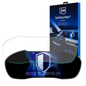 Folie mată de protecție pentru ecranul panoului de instrumente pentru AUDI Q2 2016-24 (Virtual Cockpit) - 3mk TechWrap Matte Cluster™