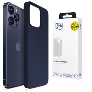 Husă din silicon pentru Apple iPhone 15 Pro - 3mk HARDY® Mellow Case™ Dark Blue