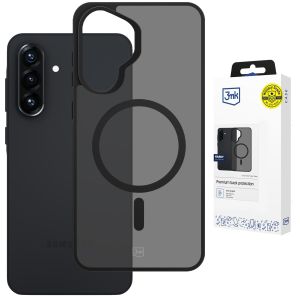 Husă fumurie cu MagSafe pentru Samsung Galaxy A37 – 3mk HARDY® Hazy MagCase™ Black
