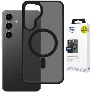 Husă fumurie cu MagSafe pentru Samsung Galaxy S25+ – 3mk HARDY® Hazy MagCase™ Black