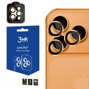 Sticlă securizată pentru obiectivul camerei pentru Apple iPhone 17 Pro/ iPhone 17 Pro Max - 3mk Lens Protection Pro Orange