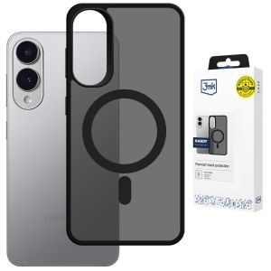 Husă fumurie cu MagSafe pentru Samsung Galaxy S25 Edge – 3mk HARDY® Hazy MagCase™ Black