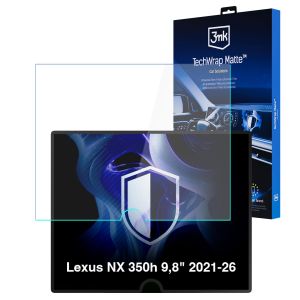 Folie de protecție mată pentru ecranul de navigație pentru Lexus NX 350h 9,8" 2021-26 – 3mk TechWrap Matte™ Center Display