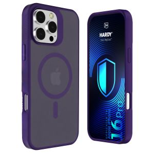 Husă fumurie cu MagSafe pentru Apple iPhone 16 Pro – 3mk HARDY® Hazy MagCase™ Purple