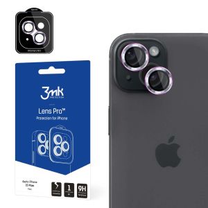 Sticlă securizată pentru obiectivul camerei pentru Apple iPhone 15 Plus - 3mk Lens Protection Pro Pink