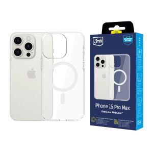 Protecție durabilă cu MagSafe pentru Apple iPhone 15 Pro Max - 3mk EverClear MagCase