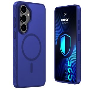 Husă fumurie cu MagSafe pentru Samsung Galaxy S25 – 3mk HARDY® Hazy MagCase™ Blue
