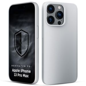 Husă din silicon cu MagSafe pentru Apple iPhone 13 Pro Max - 3mk HARDY® Mellow MagCase™ Silver-White