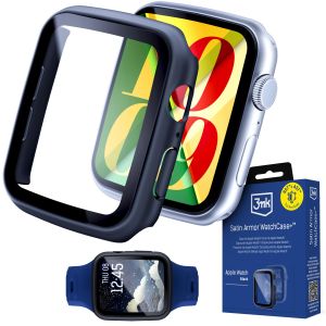 Husă cu sticlă călită pentru Apple Watch 46mm - seria 10/11 - 3mk Satin Armor WatchCase+™ Black