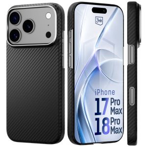 Husă din fibră de aramidă cu MagSafe pentru Apple iPhone 17 Pro Max/ 18 Pro Max - 3mk HARDY® Aramid MagCase™