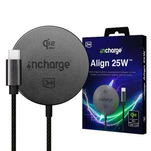 Încărcător wireless 25W MagSafe Qi2.2 3mk incharge® Align 25W™ pentru Apple negru