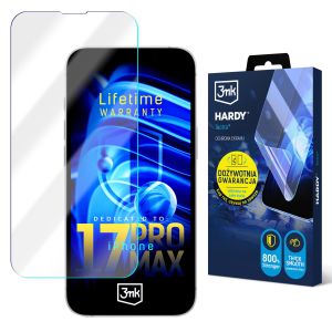 Folie superrezistentă pentru Apple iPhone 17 Pro Max - 3mk HARDY® Tectra™ (garanție pe viață)