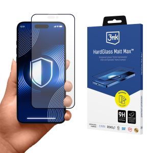Sticlă temperată mată pentru Apple iPhone 16 - 3mk HardGlass Matt Max