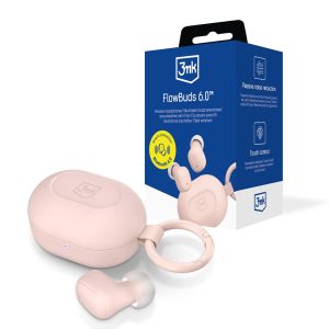 Căști wireless TWS 3mk FlowBuds 6.0™ Baby Pink