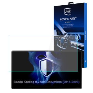Folie de protecție mată pentru ecranul de navigație pentru Skoda Kodiaq Columbus 2016-23 – 3mk TechWrap Matte™ Center Display