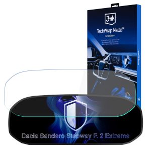 Folie mată de protecție pentru ecranul panoului de instrumente pentru Dacia Sandero Stepway F. 2 Extreme - 3mk TechWrap Matte Cluster™