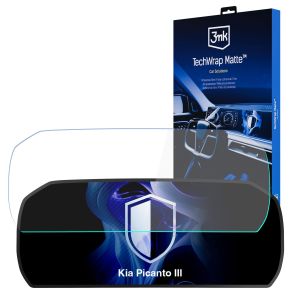 Folie mată de protecție pentru ecranul panoului de instrumente pentru Kia Picanto III 2023- - 3mk TechWrap Matte Cluster™