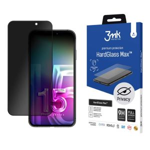 Sticlă de confidențialitate pentru Apple iPhone 15 Plus/16 Plus - 3mk HardGlass Max Privacy