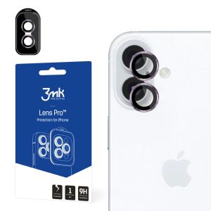 Sticlă securizată pentru obiectivul camerei pentru Apple iPhone 16 - 3mk Lens Protection Pro Pink