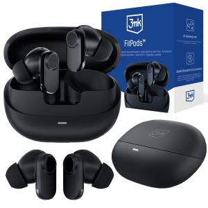 Căști wireless TWS 3mk FitPods™ – ANC + ENC, Bluetooth 6.0, IPX4, 25 h autonomie