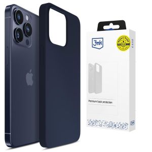 Husă din silicon pentru Apple iPhone 16 Pro - 3mk HARDY® Mellow Case™ Dark Blue