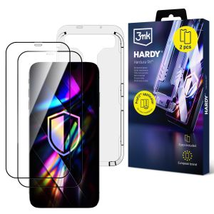 2x Sticlă securizată cu aplicator pentru Apple iPhone 12 Pro Max – 3mk HARDY® Hardura 9H™