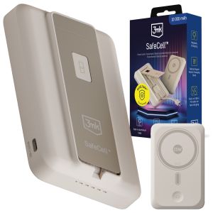 Powerbank 10 000 mAh cu MagSafe USB-C PD 3mk SafeCell™ Beige