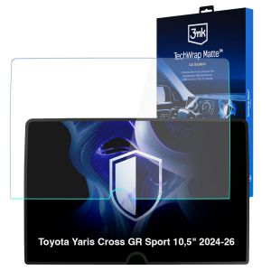 Folie de protecție mată pentru ecranul de navigație pentru Toyota Yaris Cross GR Sport 10,5" 2024-26 – 3mk TechWrap Matte™ Center Display