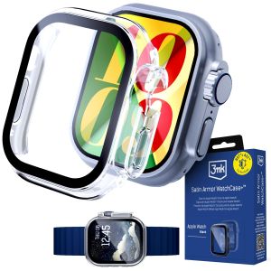 Husă cu sticlă temperată pentru Apple Watch Ultra/ Ultra 2/ Ultra 3 - 3mk Satin Armor WatchCase+™ Clear