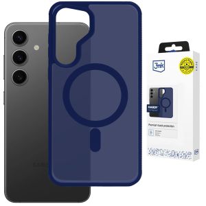 Husă fumurie cu MagSafe pentru Samsung Galaxy S24 – 3mk HARDY® Hazy MagCase™ Blue