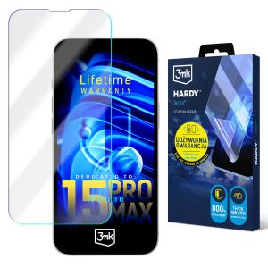 Folie superrezistentă pentru Apple iPhone 15 Pro Max - 3mk HARDY® Tectra™ (garanție pe viață)