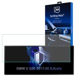 Folie de protecție mată pentru ecranul de navigație pentru BMW 5 G30 2017-20 8,8" – 3mk TechWrap Matte™ Center Display