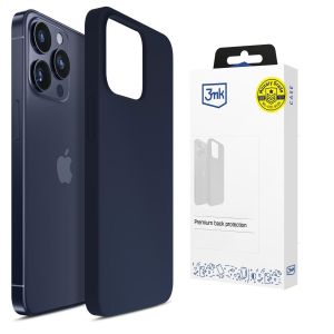 Husă din silicon pentru Apple iPhone 16 Pro Max - 3mk HARDY® Mellow Case™ Dark Blue
