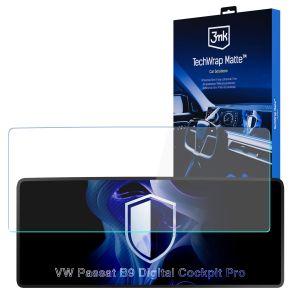 Folie mată de protecție pentru ecranul panoului de instrumente pentru VW Passat B9 Digital Cockpit Pro 2024- - 3mk TechWrap Matte Cluster™