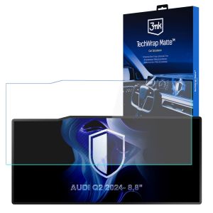 Folie de protecție mată pentru ecranul de navigație pentru AUDI Q2 2024- 8,8" – 3mk TechWrap Matte™ Center Display