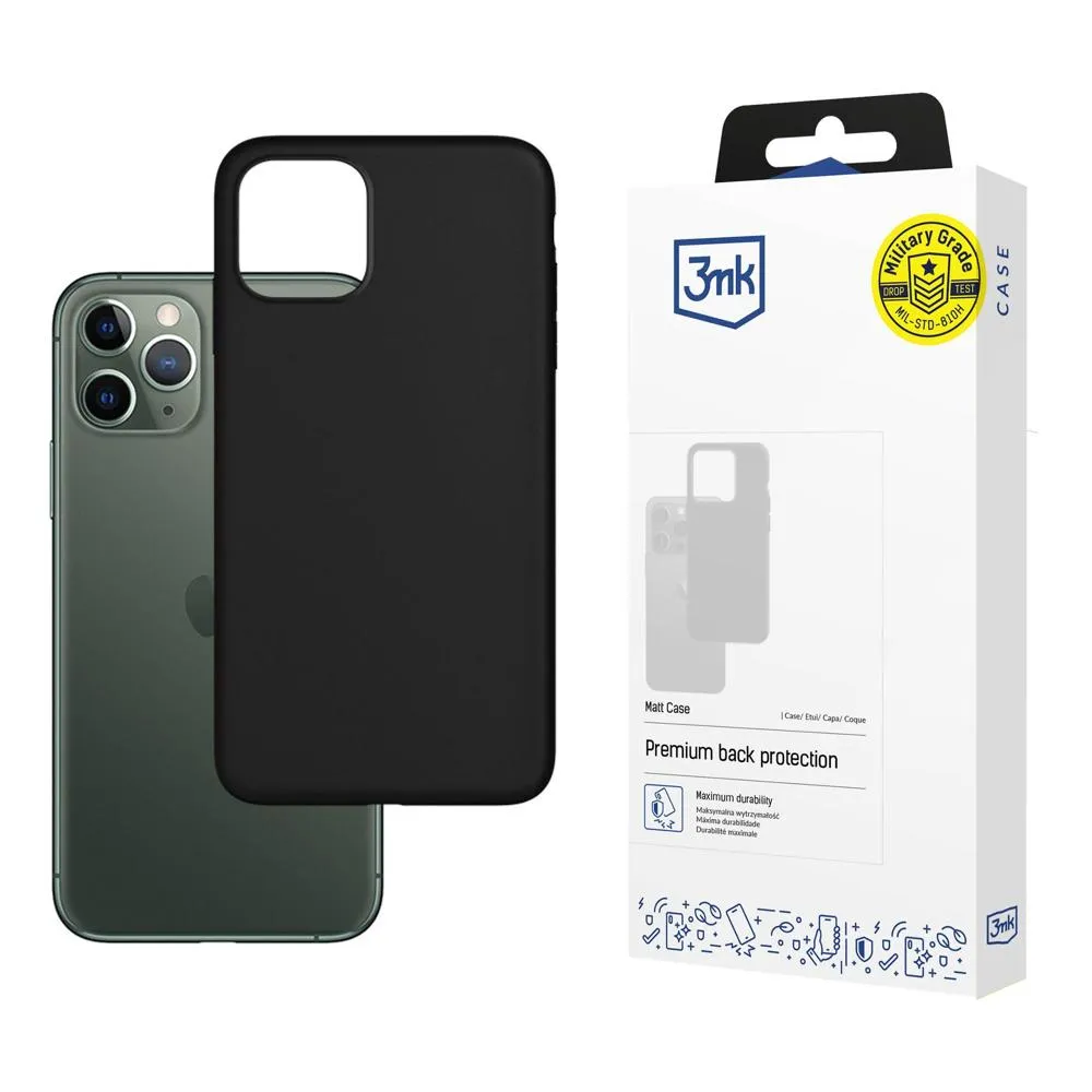 Carcasă pentru Apple iPhone 12/12 Pro - 3mk Matt Case Negru