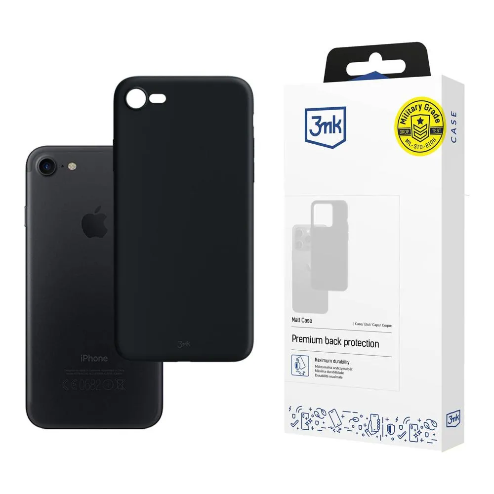 Carcasă pentru Apple iPhone 7/8/SE 2020/2022 - 3mk Matt Case Negru