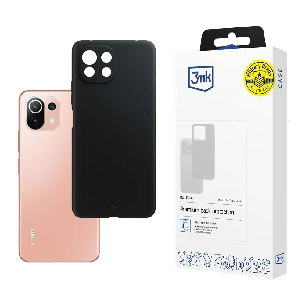 Carcasă pentru Xiaomi Mi 11 Lite 4G/5G/11 Lite 5G NE - 3mk Matt Case Negru