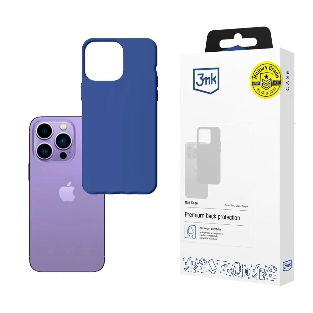 Husă pentru Apple iPhone 14 Pro - 3mk Matt Case Blueberry