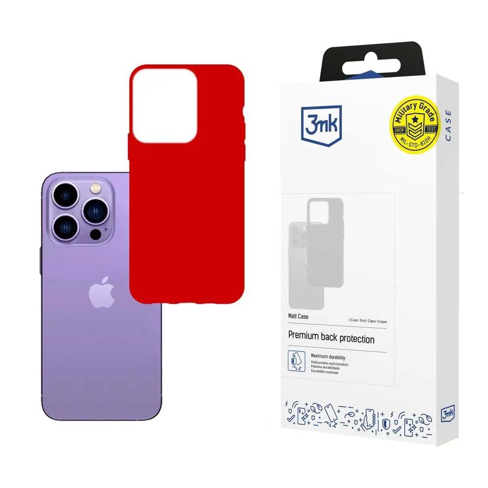 Husă pentru Apple iPhone 14 Pro Max - 3mk Matt Case Strawberry