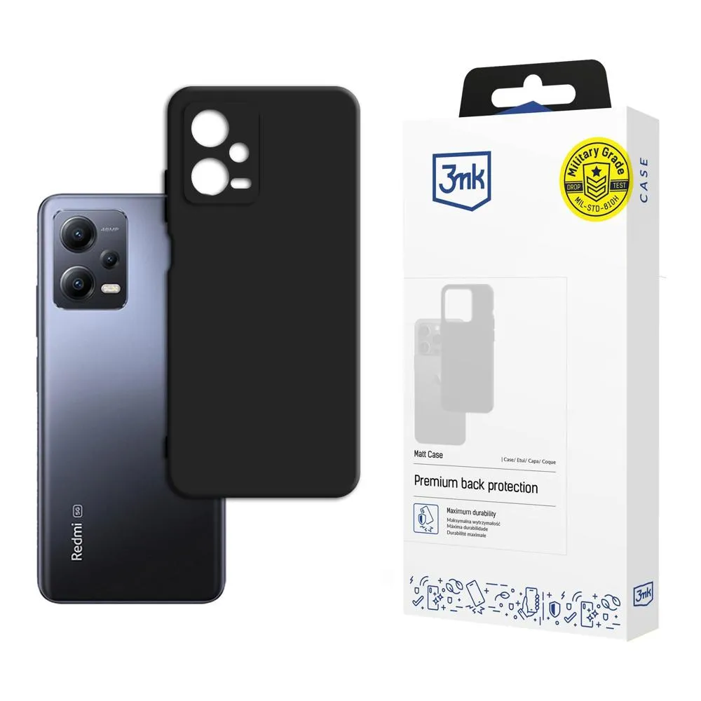 Carcasă pentru Redmi Note 12 5G - 3mk Matt Case Negru