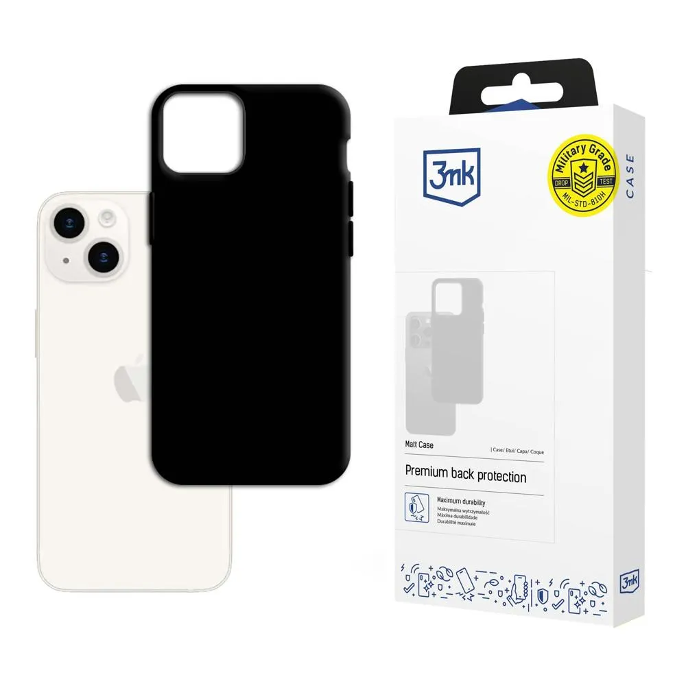 Carcasă pentru Apple iPhone 15 - 3mk Matt Case Negru