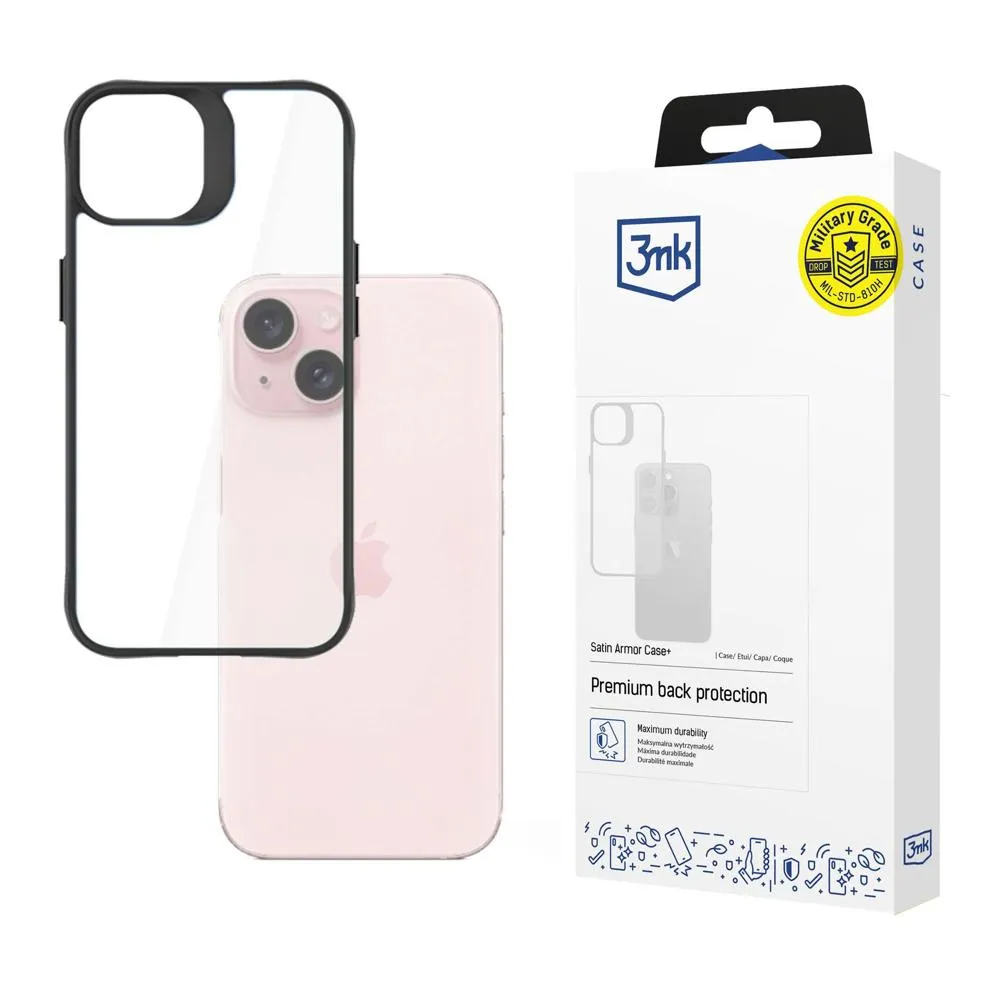 Husă pentru Apple iPhone 15 Plus - 3mk Satin Armor Case+