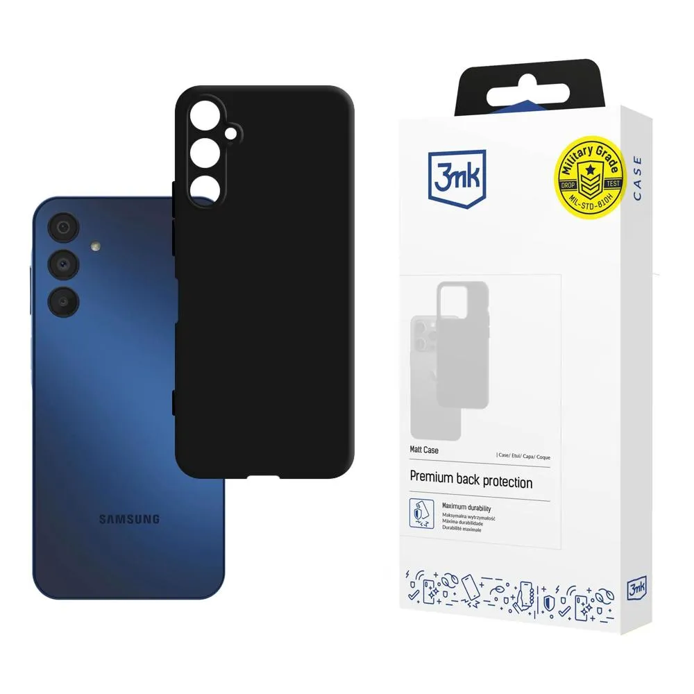 Carcasă pentru Samsung Galaxy A15 5G - 3mk Matt Case Negru