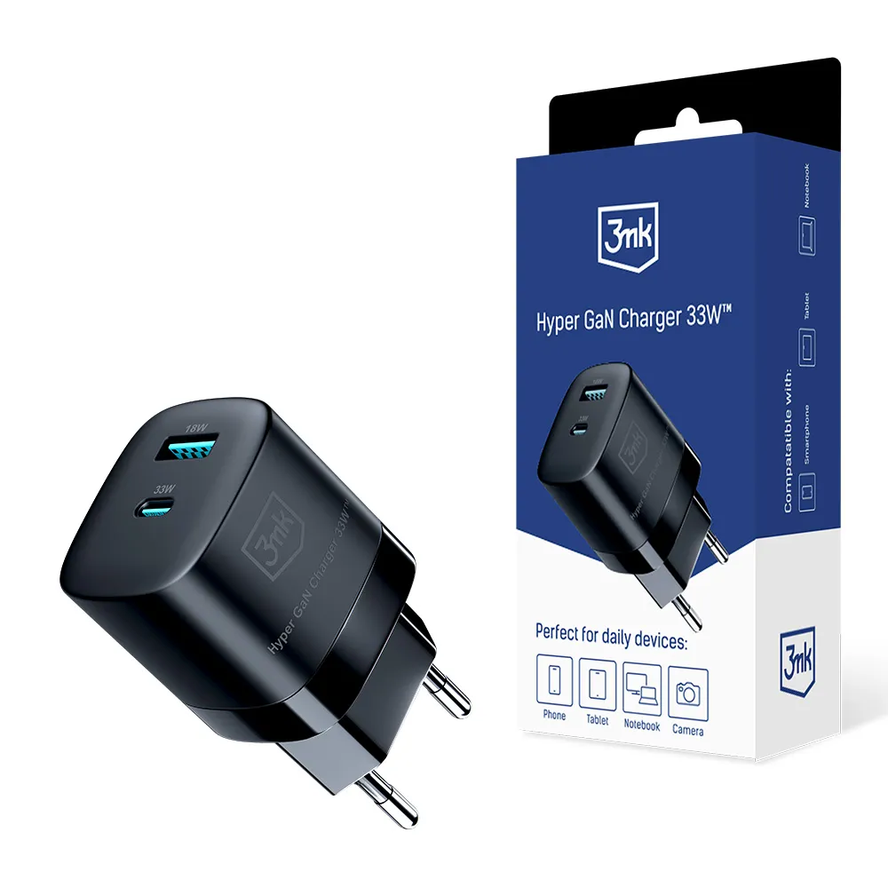 Încărcător rețea 33W - 3mk Hyper GaN Charger Negru