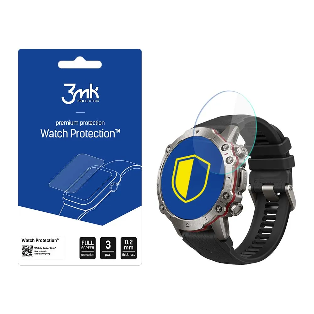 Protecție din sticlă pentru ecranul smartwatch Amazfit Falcon - 3mk Watch Protection