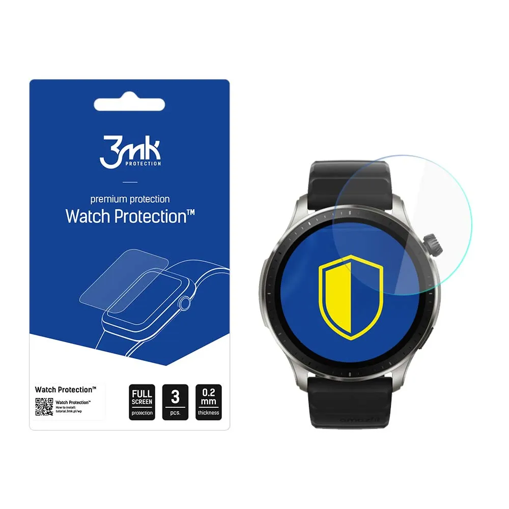Protecție din sticlă pentru ecranul smartwatch Amazfit GTR 4 46mm - 3mk Watch Protection